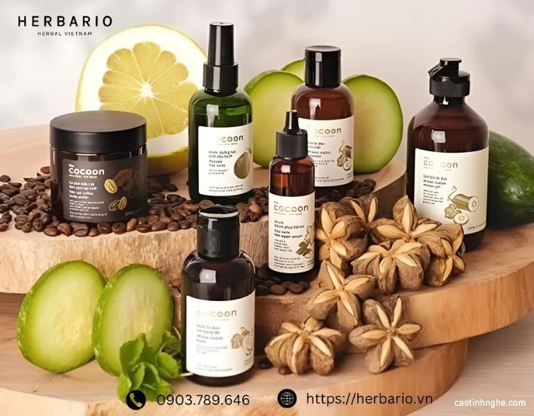 Bộ sản phẩm thương hiệu mỹ phẩm thuần chay Cocoon Việt Nam Bộ sản phẩm thương hiệu mỹ phẩm thuần chay Cocoon Việt Nam