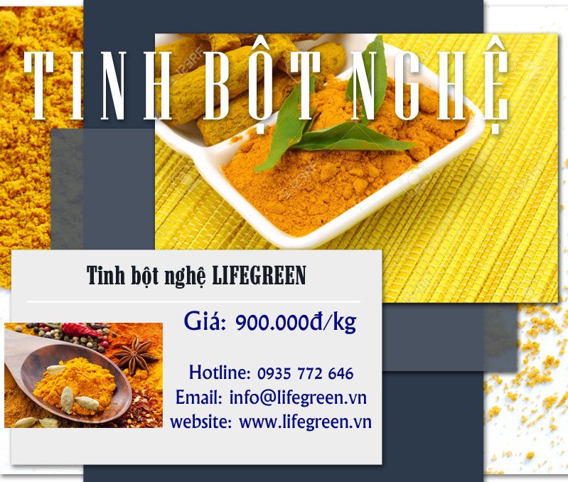 Tinh bột nghệ vàng Life Green Tinh bột nghệ vàng Life Green
